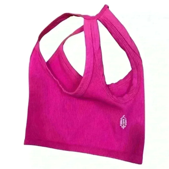 Free People Movement Magenta Free Throw Henley Crop Tank Size Small - Picture 8 of 9